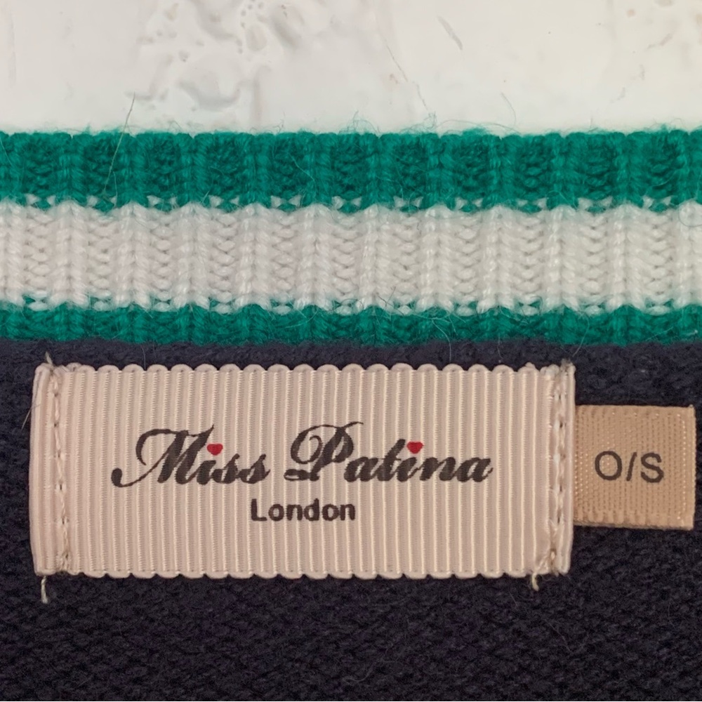 Miss Patina Russell Campus Academia Argyle Preppy Classic Cardigan Sweater - Picture 11 of 17